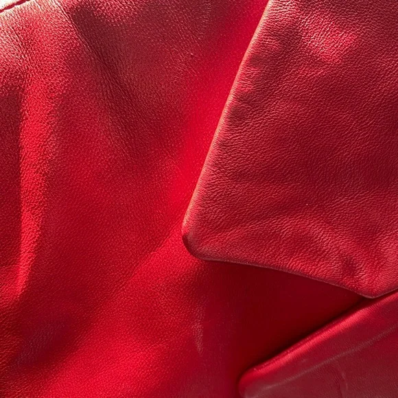 Brandon Thomas leather jacket, red, size L - Picture 7 of 7